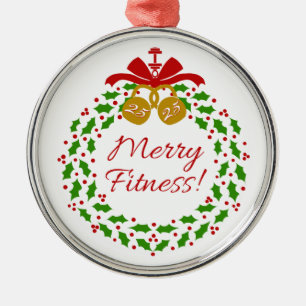 Merry Fitness Wreath Premium Runde Ornamente