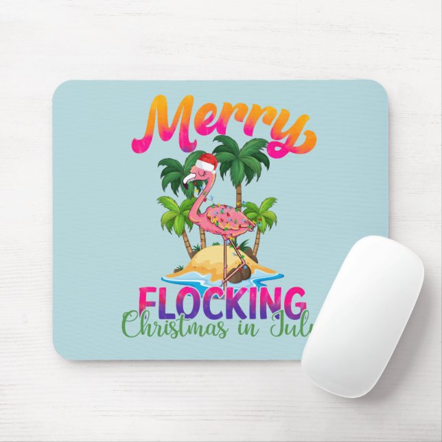 Merry Flocking Christmas | Weihnachten im Juli Mousepad (Mit Mouse)