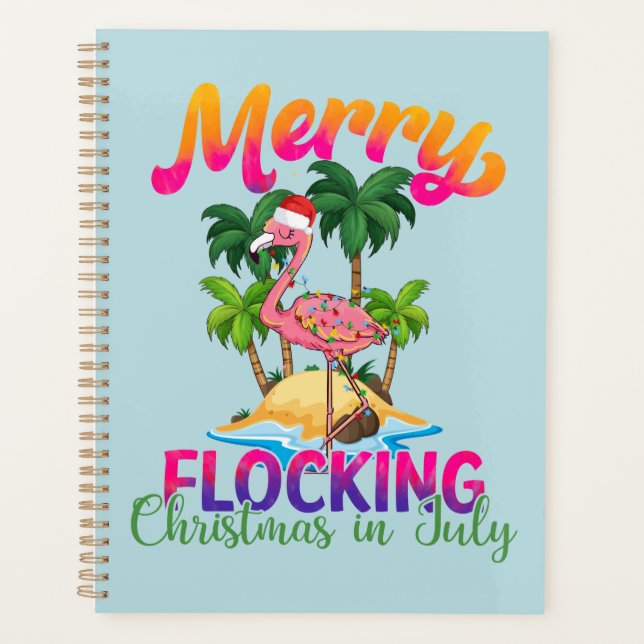 Merry Flocking Christmas | Weihnachten im Juli Planer (Vorderseite)