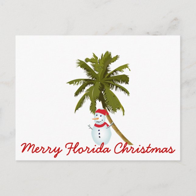 Merry Florida Christmas Feiertagspostkarte (Vorderseite)