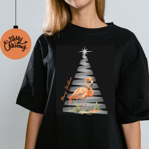 Merry Florida Christmas Flamingo und Baum T-Shirt