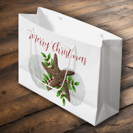 Merry Florida Christmas Starfish Sand Dollars Große Geschenktüte
