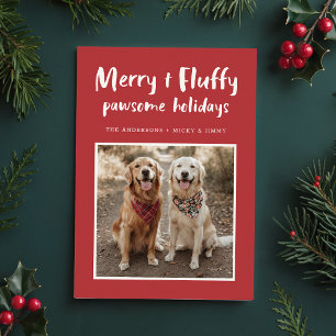 Merry Fluffy Golden Retriever Dog Foto Weihnachten