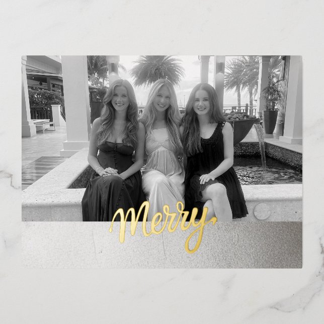 Merry Folien Feiertagspostkarte (Vorderseite)