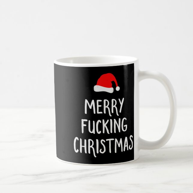 Merry Foring Christmas Inappropriate Santa Pajama  Kaffeetasse (Rechts)