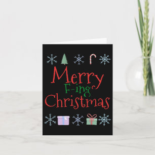 Merry Foring (f-ing) Weihnachten Funny Sarcastic Q Karte
