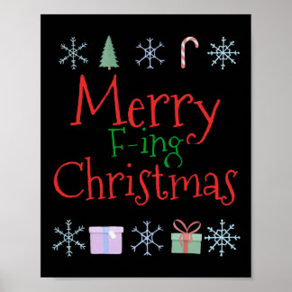 Merry Foring (f-ing) Weihnachten Funny Sarcastic Q Poster