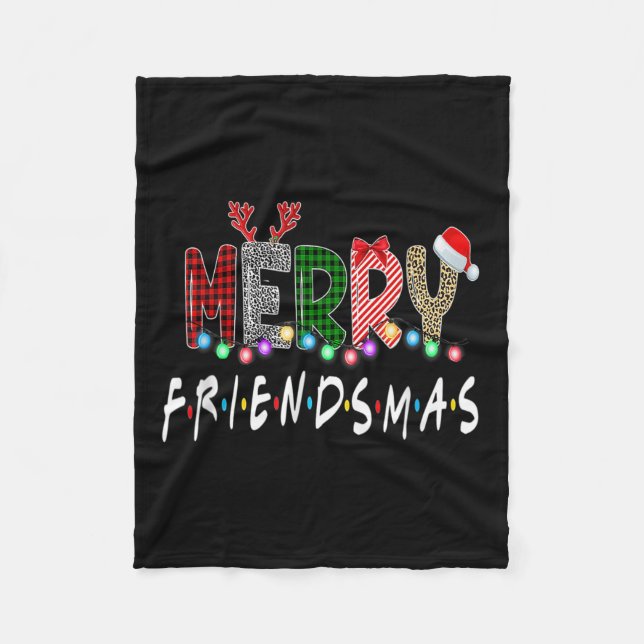 Merry Friendsmas Friends Christmas Matching Xmas G Fleecedecke (Vorderseite)