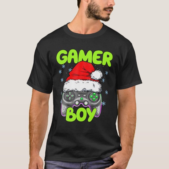 Merry Gamemus Xmas Gamer Boy Christmas Gaming Paja T-Shirt (Vorderseite)