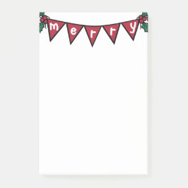 Merry garland Postit Notizblock