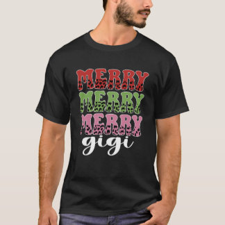 Merry Gigi Grandma Christmas Gigi Großmutter Xmas T-Shirt