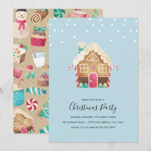 Merry Gingerbread Weihnachts-Party Einladung
