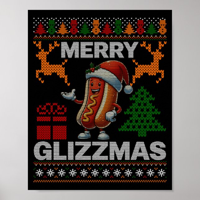 Merry Glizzmas -christmas Glizy Matching Family Ug Poster (Vorne)