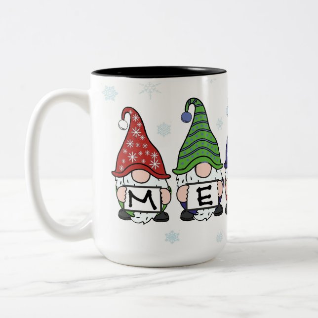 Merry Gnomes Zweifarbige Tasse (Links)