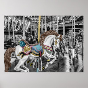 Merry Go Round Carousel Fotografie Poster