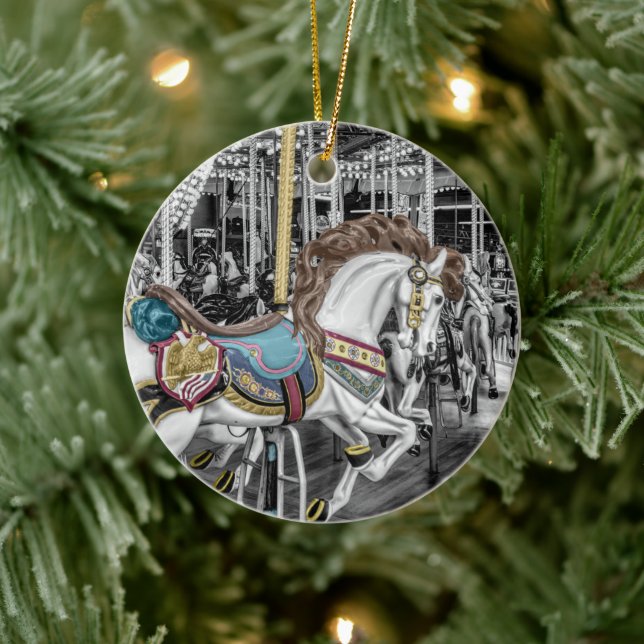 Merry Go Round Carousel Keramikornament (Baum)