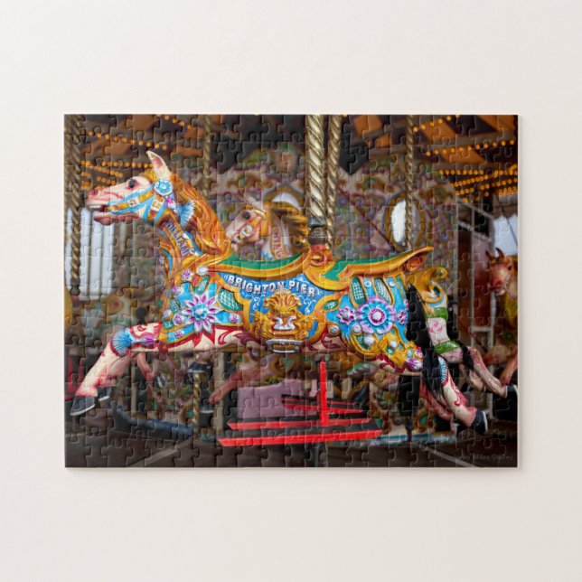 Merry Go Round Carousel Pferd Brighten Pier Puzzle (Horizontal)