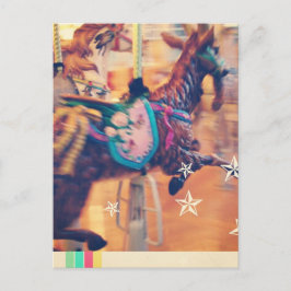 Merry Go Round Goat Feiertagspostkarte