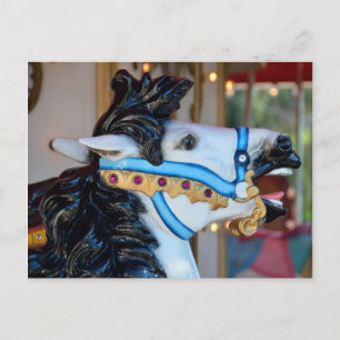 Merry-Go-Round Horse Feiertagspostkarte