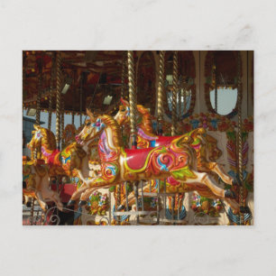 Merry-go-round Horses Feiertagspostkarte