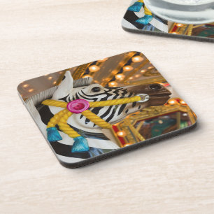 Merry-Go-Round Karussell Ride Zebra Pferd Untersetzer