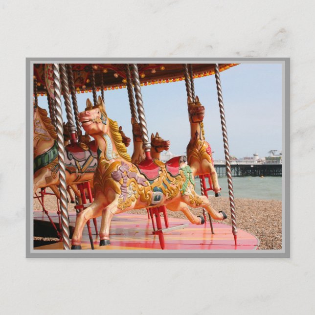 Merry-go-round Postkarte (Vorderseite)
