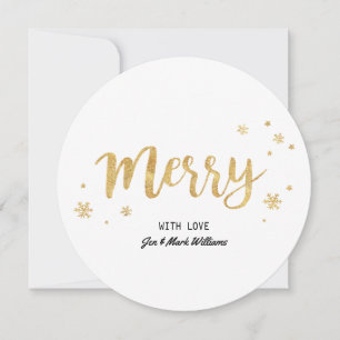 Merry (Gold) Feiertagskarte