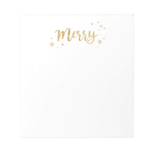 Merry (Gold) Notizblock (Vorderseite)