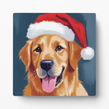 Merry Golden Retriever | Weihnachtsmannmütze Dog W
