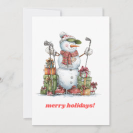 Merry Golfer Holiday Grußkarte Feiertagskarte