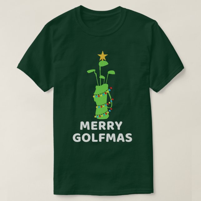 Merry Golfmas Golf Club Weihnachtsbaum Funny Golfi T-Shirt (Design vorne)
