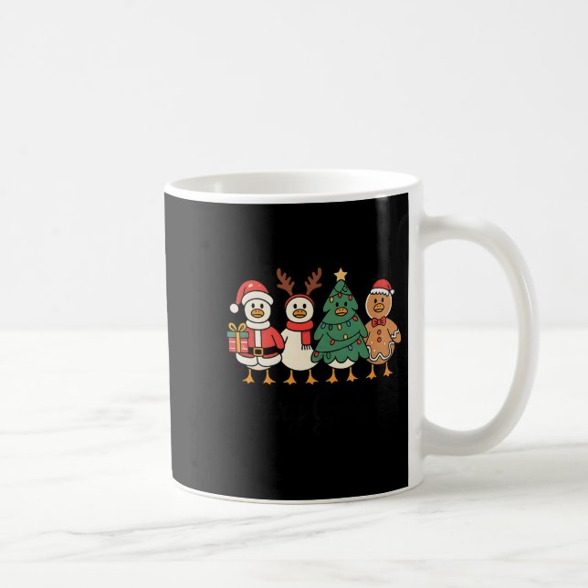 Merry Goose On The Loose Funny Christmas Silly Hum Kaffeetasse (Rechts)