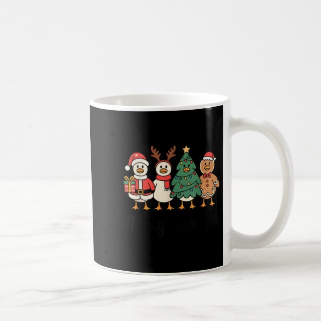 Merry Goose On The Loose Funny Christmas Silly Hum Kaffeetasse (Rechts)