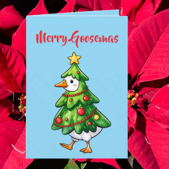 Merry Goosemas Family Foto Grußkarte Karte (Von Creator hochgeladen)