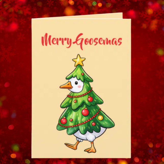 Merry Goosemas Family Foto Grußkarte Karte (Von Creator hochgeladen)