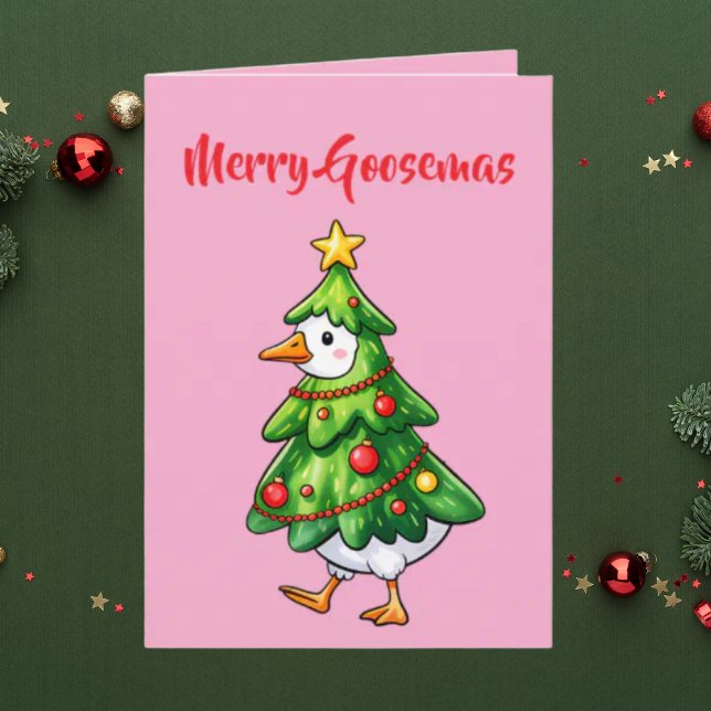 Merry Goosemas Family Foto Grußkarte Karte (Von Creator hochgeladen)