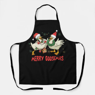 Merry Goosemas Funny Christmas Duck Albern Goose M Schürze