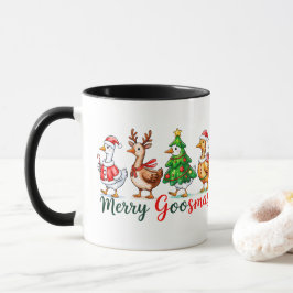 Merry Goosmas Christmas Funny Goose Tri-Blend Shir Tasse
