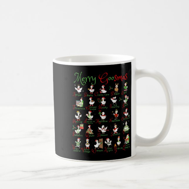 Merry Goosmas Christmas Silly Goose A To Z Cute De Kaffeetasse (Rechts)