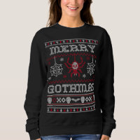 Merry Gothmas Goth Weihnachten Ugly Sweater Spider