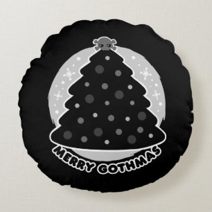 Merry Gothmas Rundes Kissen