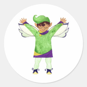 Merry Green Elf Sticker