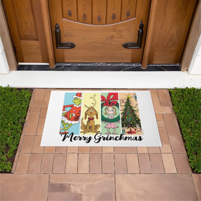 Merry Grinchmas Holiday Collage Fußmatte (Außenbereich)