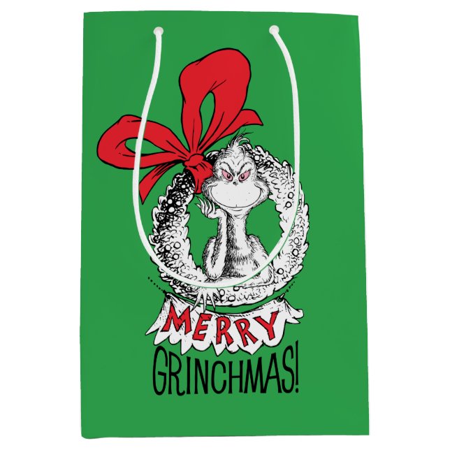 Merry Grinchmas Wraath Mittlere Geschenktüte (Vorderseite)