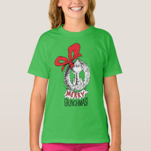 Merry Grinchmas Wreath Grinch T-Shirt