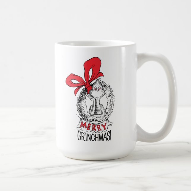 Merry Grinchmas Wreath Kaffeetasse (Rechts)