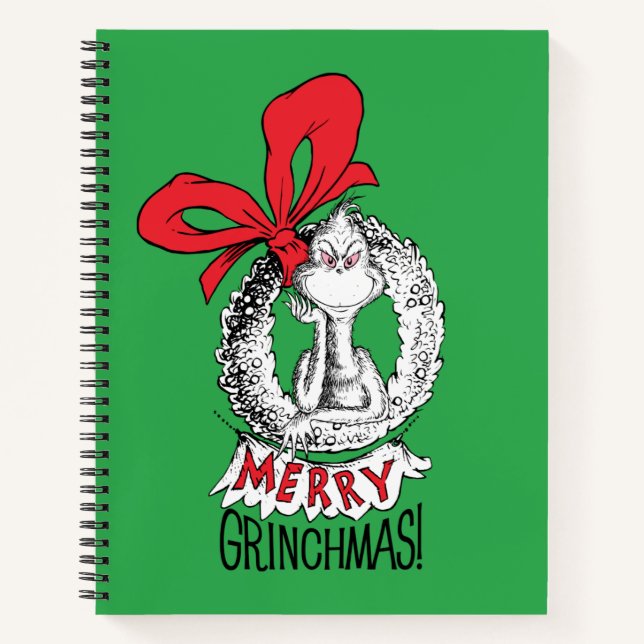 Merry Grinchmas Wreath Notizbuch (Vorderseite)
