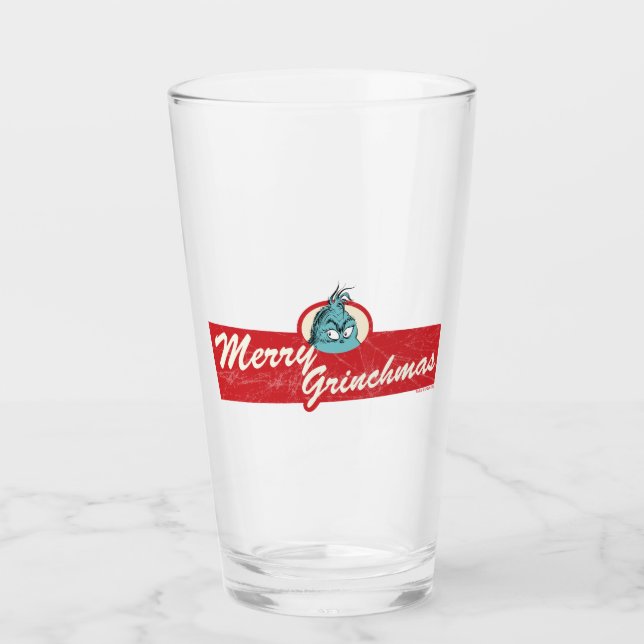 Merry Grinchmas zitieren den Knackpunkt Glas (Vorderseite)