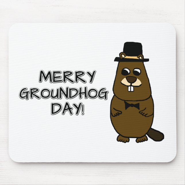 Merry Groundhog Day Mousepad (Vorne)