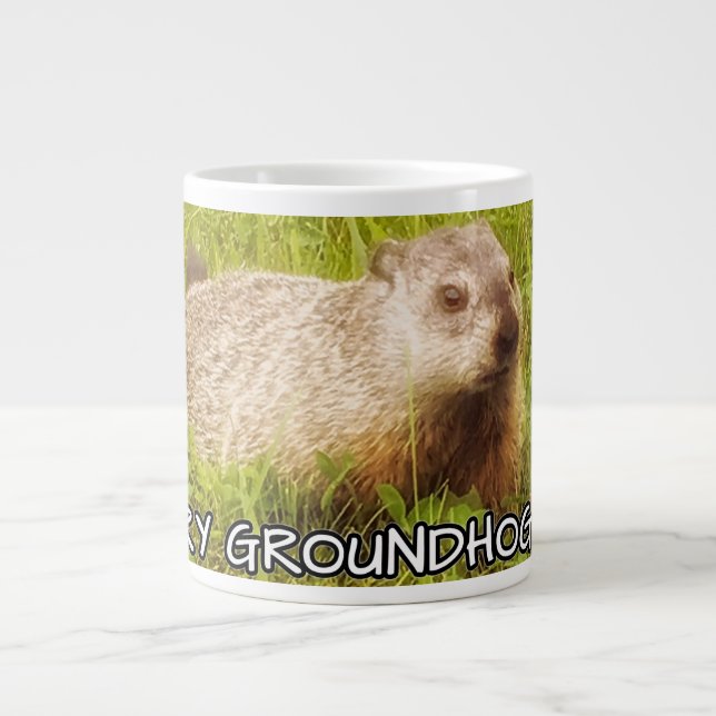 Merry Groundhog Day Tasse (Vorderseite)